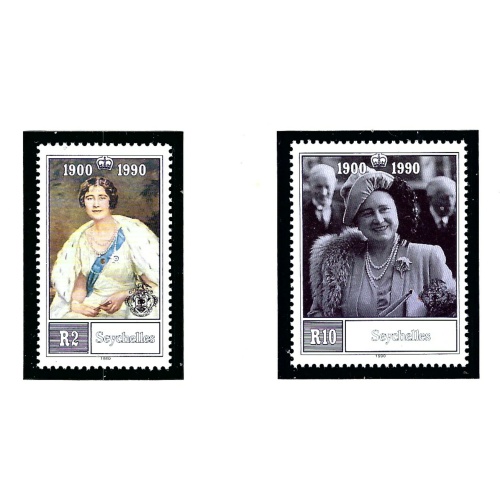 Seychelles 710-11 MNH 1990 Queen Mother Birthday