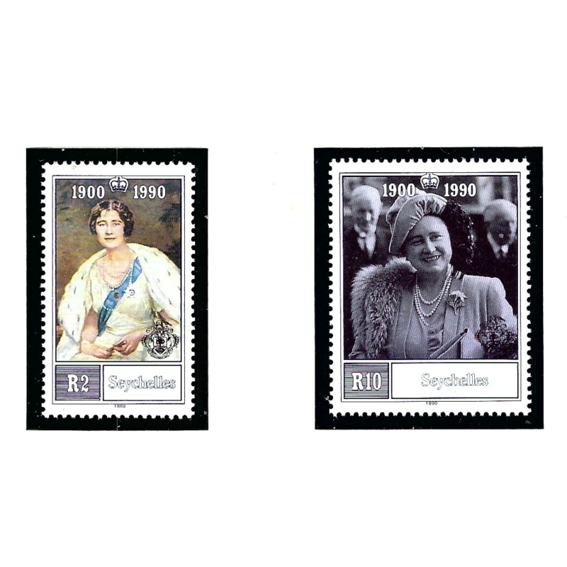 Seychelles 710-11 MNH 1990 Queen Mother Birthday