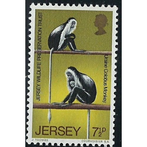 Jersey 51 MNH 1971 Monkeys (an1239)