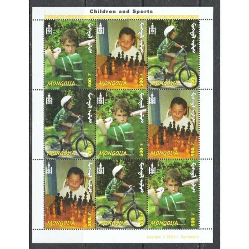 Mongolia 2496 MNH 2001 Sheet of 9 (ap6771a)