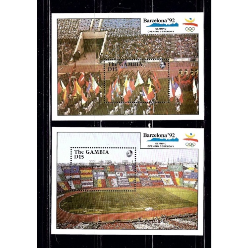 Gambia 1032 35 MNH 1990 Olympics souvenir sheets