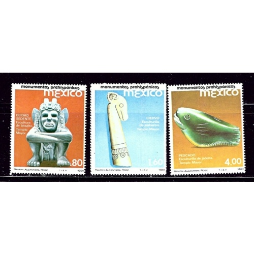 Mexico 1248-50 MNH 1981 Pre-Hispanic Art (fe2676)