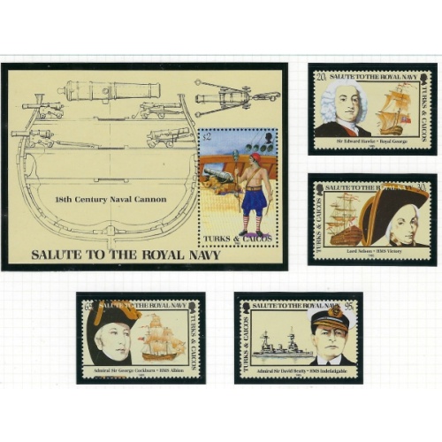 Turks and Caicos 665-70 MNH 1985 Royal Navy (ak5302)