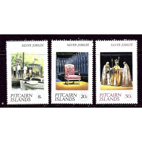 Pitcairn Is 160-62 MNH 1977 QEII Silver Jubilee    (ap5666)