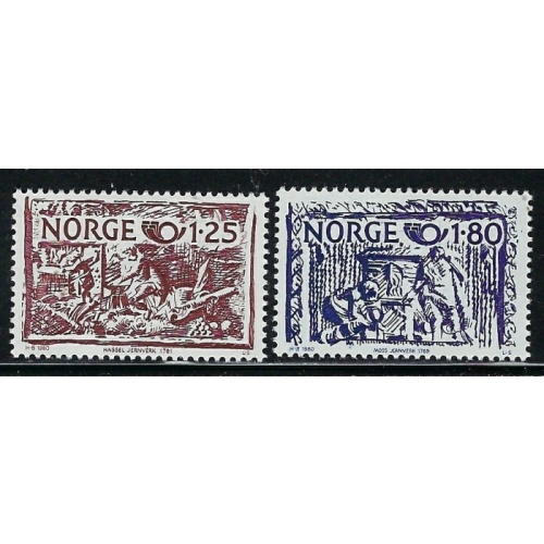 Norway 766-67 MNH 1980 Nordic Cooperation (fe8135)