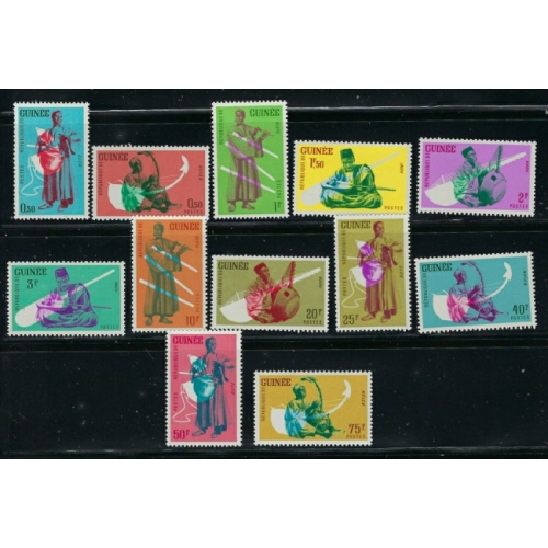 Guinea 236-47; C32-34 MNH 1962 Musical Instruments (ha1574)