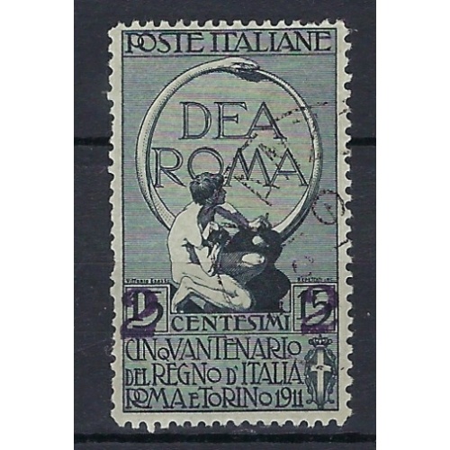 Italy 128 CTO 1913 issue; looks like used but has gum (an7868)