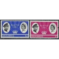 Bahamas 228-29 MH 1966 set; short perf (an5468)