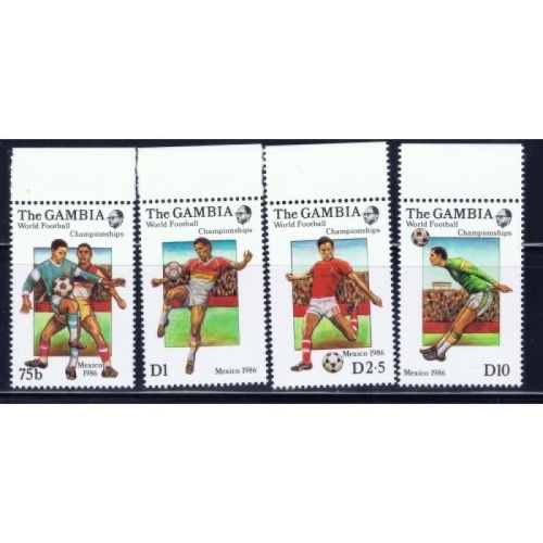 Gambia 615-18 MNH 1986 World Cup Soccer (pe1032)