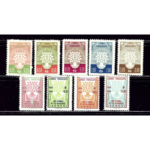 Paraguay 560-64 and C265-68 MNH 1960 set