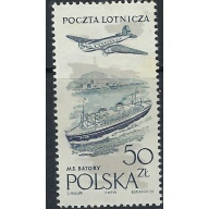 Poland C51 MNH 1957 Plane and Ship (ak5728)