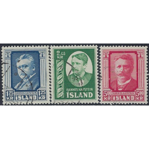 Iceland 284-86 Used 1954 set (ak6657)