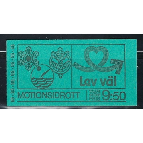 Sweden 1200a Booklet MNH 1977 Sports (an8834)