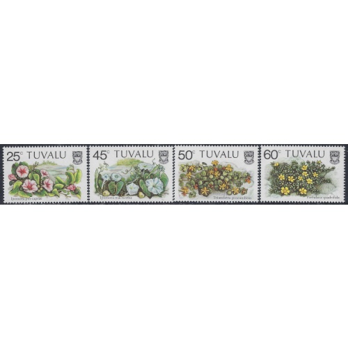 Tuvalu 231-35 MNH 1984 Flowers (ak6330)