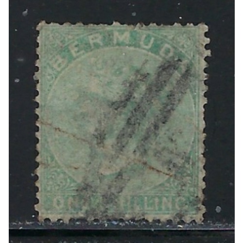 Bermuda 6 Used 1865 issue /faded / short perfs (fe2643)
