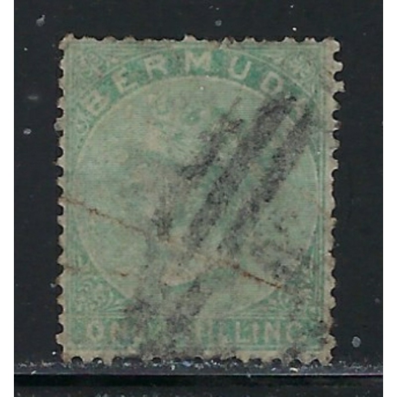 Bermuda 6 Used 1865 issue /faded / short perfs (fe2643)
