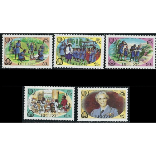 Belize 745-49 MNH 1985 Girl Guides (ha1257)