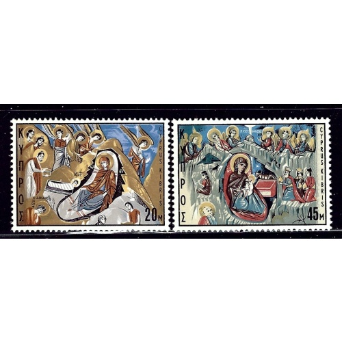 Cyprus 335-36 MNH 1969 Christmas (ap1355a)