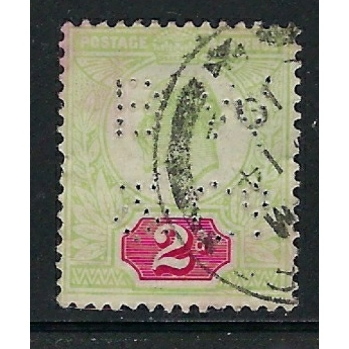 Great Britain 130 Used 1902 issue  Perfin (ap9980)