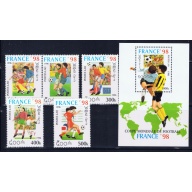 Laos 1268-73 MNH 1996 Soccer