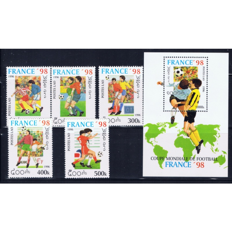 Laos 1268-73 MNH 1996 Soccer