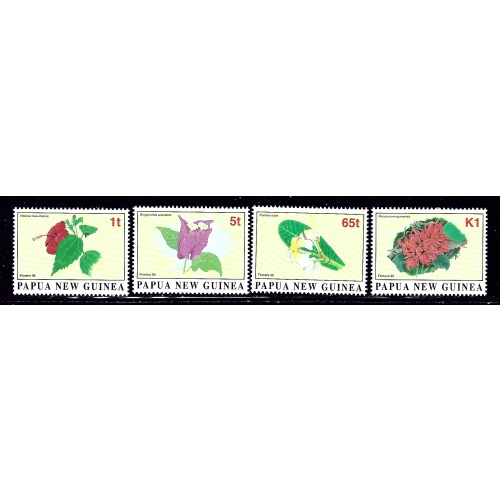 Papua New Guinea 907-10 MNH 1996 Flowers    (ap1514)