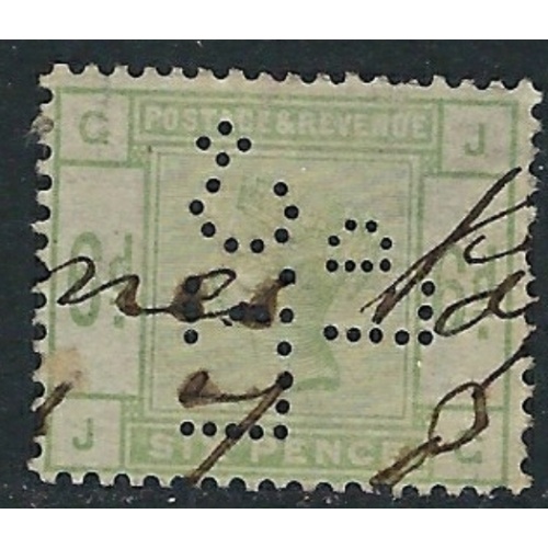 Great Britain 105 Used Perfin 1884 issue (ak3645)