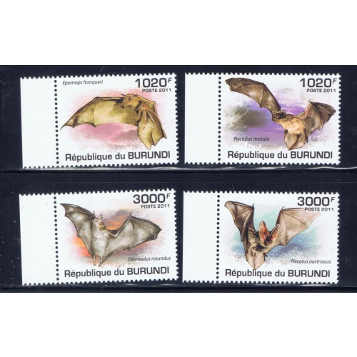 Burundi 837-40 MNH 2011 Bats