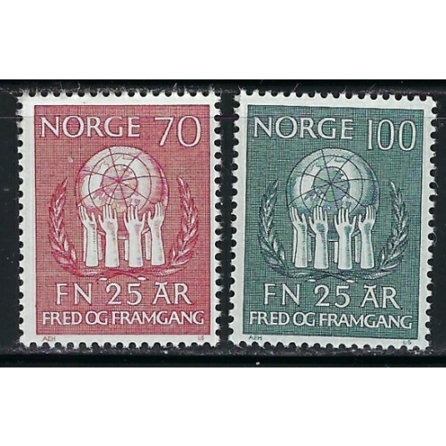 Norway 560-61 MNH 1970 set (an4711)
