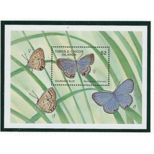 Turks and Caicos 834 MNH 1990 Butterflies (ak5407)