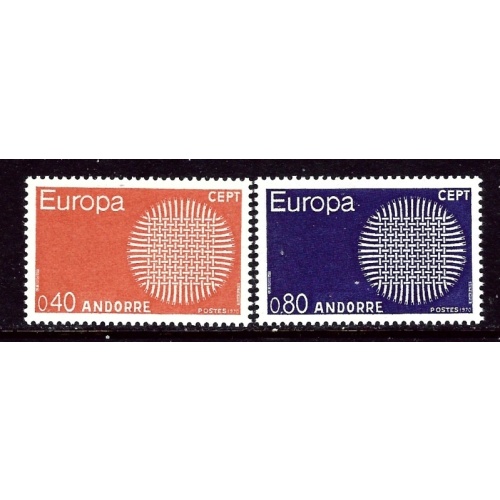 French Andorra 196-97 MNH 1970 Europa    (ap6194)