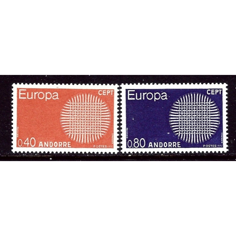 French Andorra 196-97 MNH 1970 Europa    (ap6194)