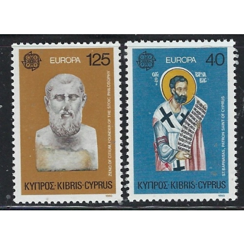 Cyprus 533-34 MNH 1980 Euripa (fe9067)
