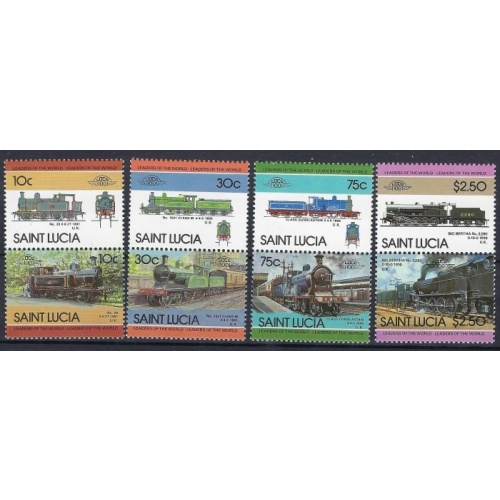 St Lucia 774-77 MNH 1985 Locomotives (mm1154)