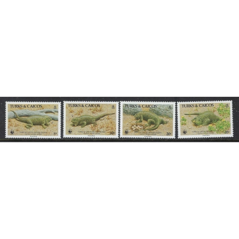 Turks and Caicos 710-13 MNH 1986 Iguanas (ap6833)