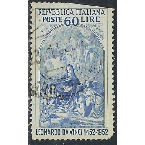 Italy 601A Used 1952 issue; trimmed on top (ak4968)