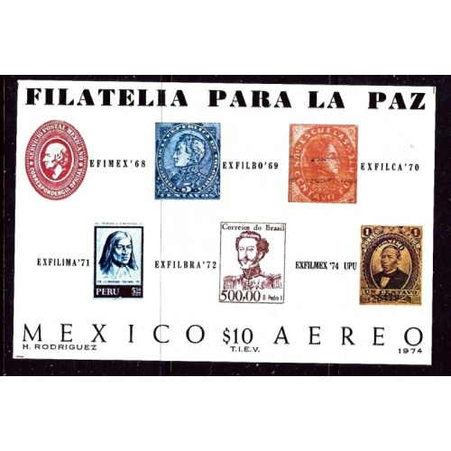 Mexico C434 MNH 1974 Souvenir Sheet (ap3130)