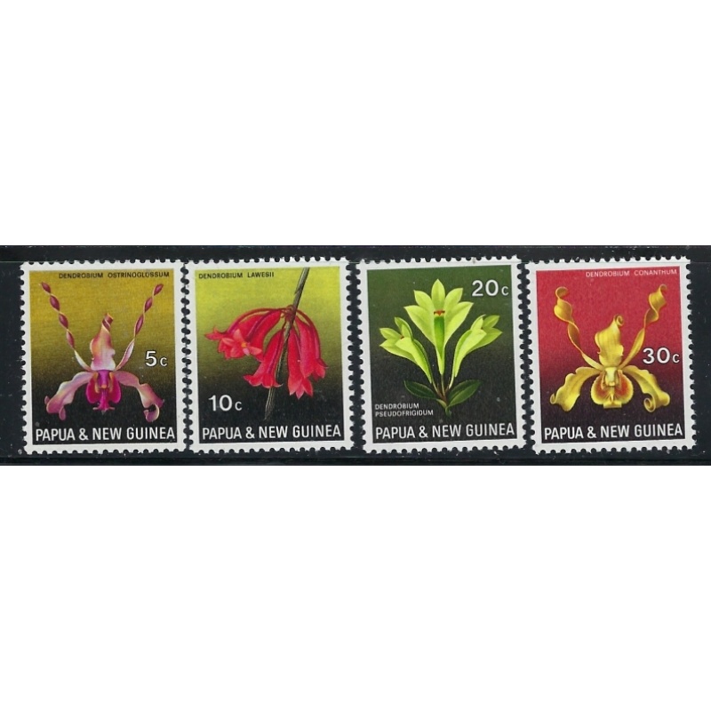 Papua New Guinea 287-90 1969 Ochids (fe6333)