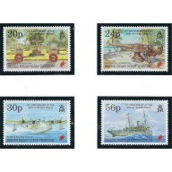 British Indian Ocean Terr 163-66 MNH 1995 End of WWII Anniv (ak6367)
