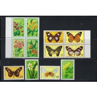 St Thomas and Prince 501-06 MNH 1979 Butterflies and Flowers (fe1943)