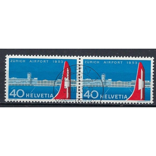 Switzerland 344 Used Pair 1953 issue (ak1397)