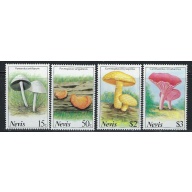 Nevis 552-55 MNH 1987 Mushrooms (fe4124)