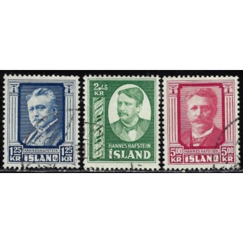 Iceland 284-86 Used 1954 complete set (ap9302)