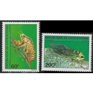 Ivory Coast 565-66 MNH 1980 set (an7495)