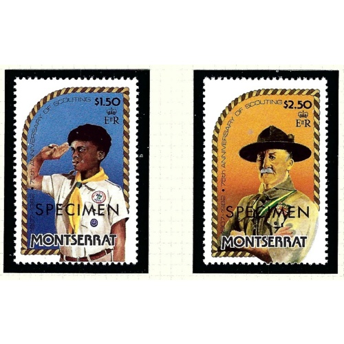 Montserrat 487-88 Specimen MNH 1982 overprints