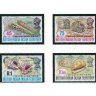 British Indian Ocean Terr 59-62 MNH 1974 Seashells (fe3857)