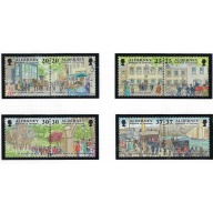 Guernsey Alderney 119-26 MNH 1998 Garrison Island in pairs (an4534)