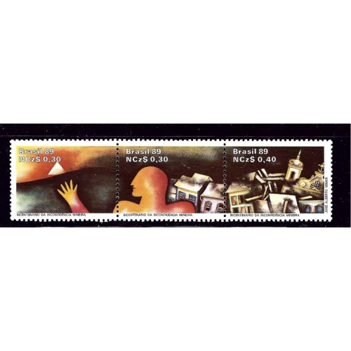Brazil 2166 MNH 1989 Strip of 3