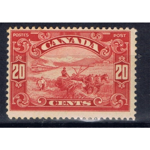 Canada 157 Lightly Hinged; 1929 Harvesting Wheat;