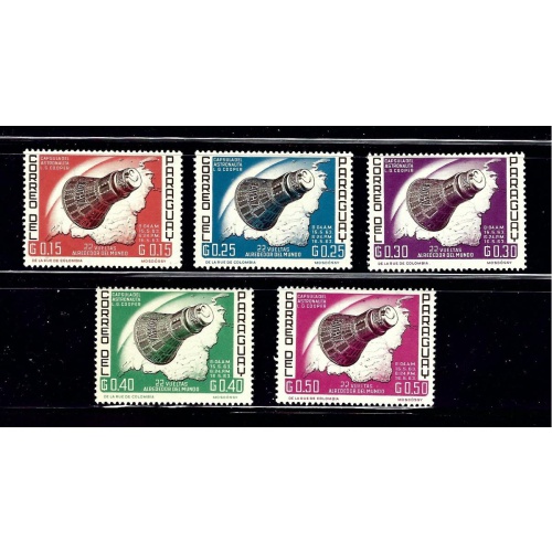 Paraguay 775-79 MH 1963 partial set; space capsule